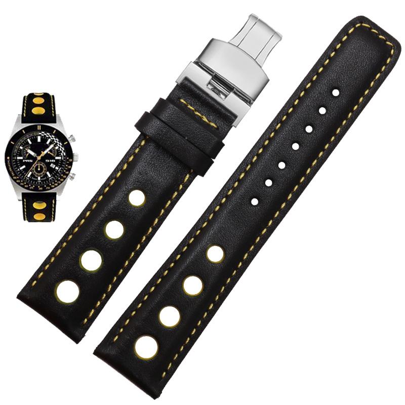 Echtes Lederarmband für Tissot Sports Racing Serie PRS516 T91 1853 Oberleder Rindsleder Uhrenarmband 20mm für chopin watchband