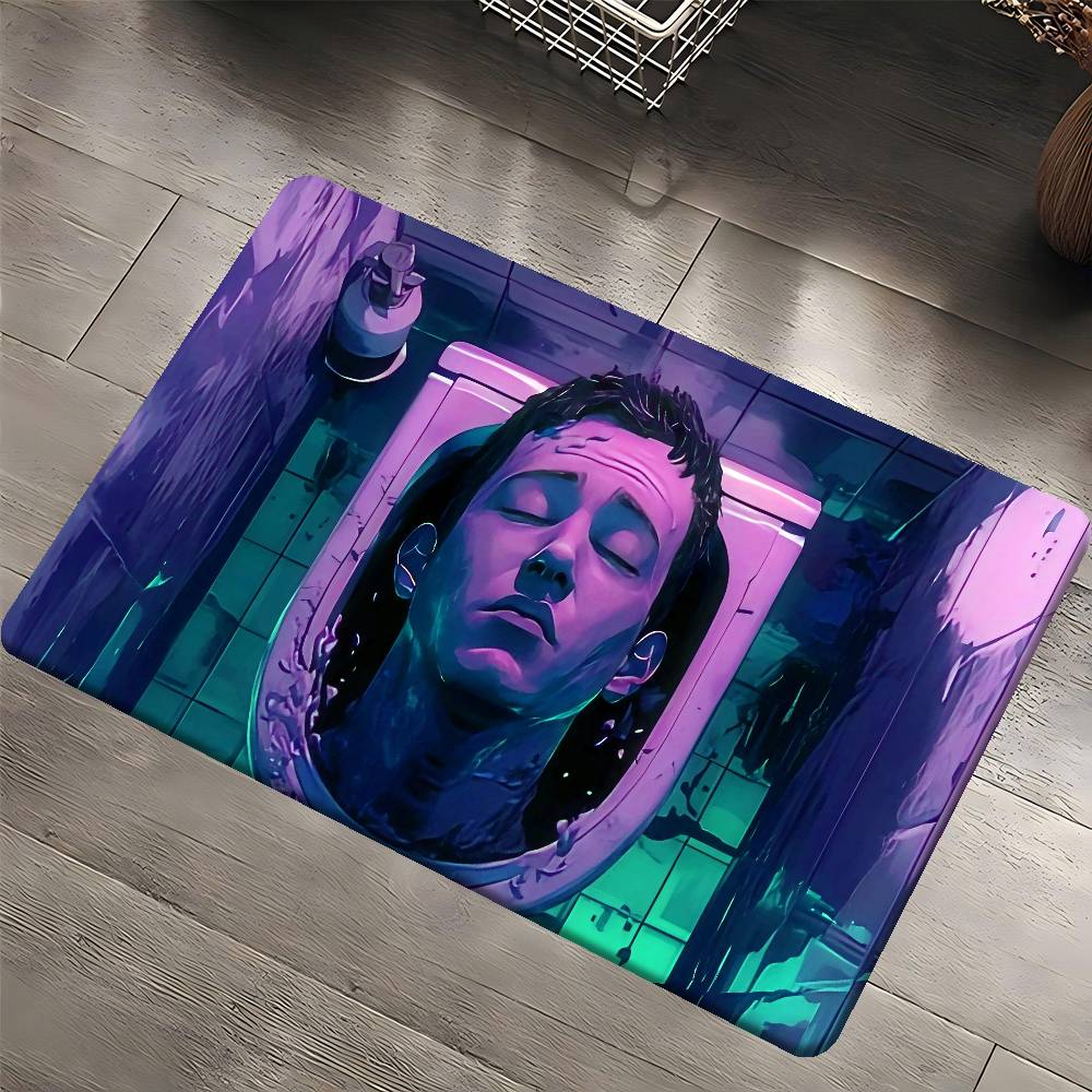 

Мультяшный S-Скибиди Туалет Коврик для пола Прямоугольный Противоскользящий Домашний Мягкий Коврик для ванной Комнатный Уличный Коврик Приветственный Коврик 40x60 cm