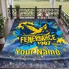 Custom Text Printed Rug Fenerbahçe FC Non Slip Floor Carpet For Home Room Decor