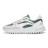 Li Ning Chao Feng 2.0 Stoff Synthetisches Leder Rutschfest Abriebfest Low-Top Sportliche Freizeitschuhe Damen Sneaker Weiß Grau Grün AGCT156-6