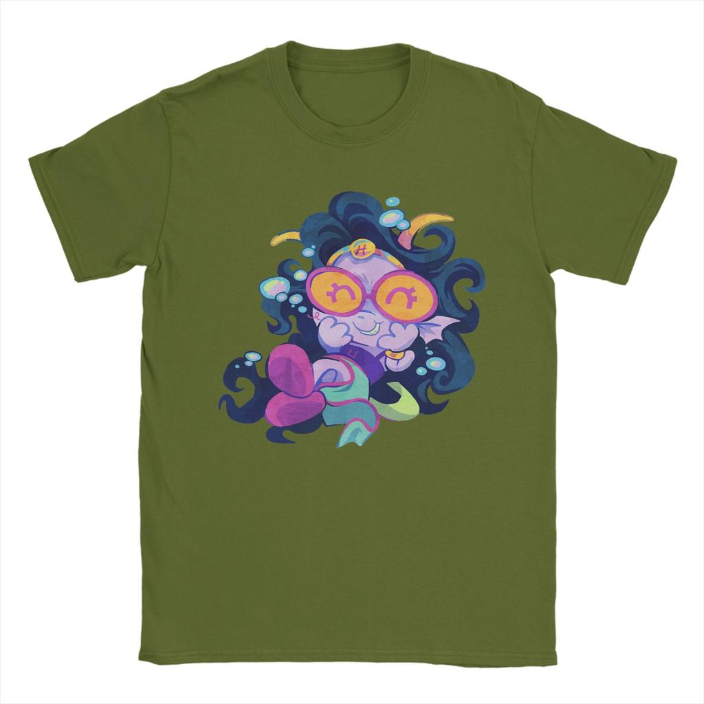 Feferi Piexes Manga Homestucked T Shirt  Harajuku T-Shirts Short-Sleeved Y2K Basic Tshirt Beach Comfortable Oversized Clothing