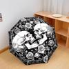 1 PC Automatic Folding Umbrella - Cute Skull Pattern, Portable & Foldable Design with 8 Ribs, Christmas Birthday Gifts
