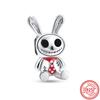 925 Copper Cute Animal Series Cat Dog Elephant Unicorn Bird Pendant Lucky Beads Fit Original Pantaro Charms Bracelet DIY Zircon