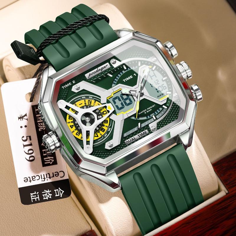 Men's watch multi-function three-movement fashion electronic watch