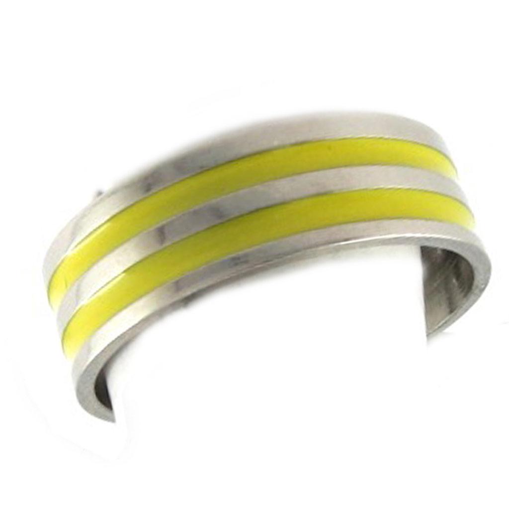

Bague acier Peaceful jaune argenté - 7 mm