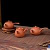 Small Capacity Purple Sand Whisker Pot Zhu Ni Kung Fu Teapot Handmade Card Cover Can Jump Cover Red Mud Household