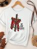 (Asian Size)  Merry Christmas Tee Top festival New Year Holiday Casual lovely letter trend Women Print Lady Short Sleeve Fashion Graphic T-shirts
