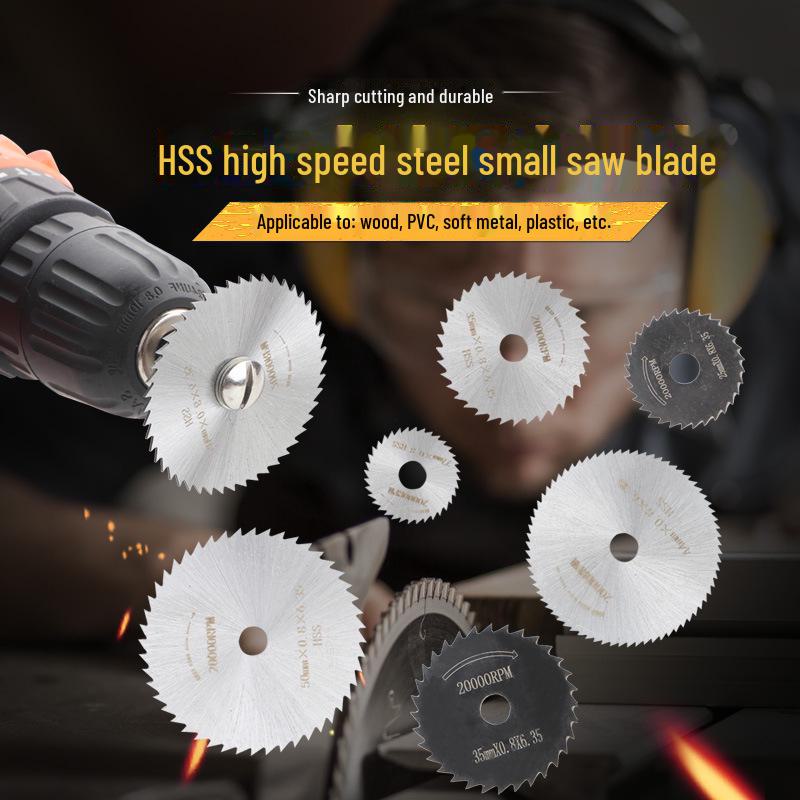 Mini HSS Circular Saw Blades for Woodworking and Metal Cutting, Electric Grinding Slices