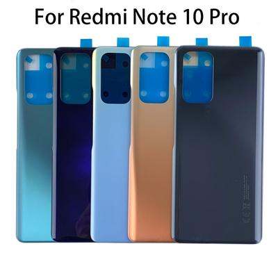 Gorilla Glass 5 For Xiaomi Redmi Note 10 Pro M2101K6G Back Glass Battery Cover Rear Door Housing With Adhesive