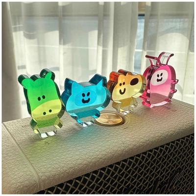 Cartoon Animal Ornaments Color Stand-up Acrylic Desktop Ornaments Decorative Cute Toys