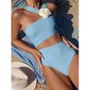 Costume da bagno intero da donna Sexy Costumi da bagno Biquini floreale Body a vita alta Costume da bagno traforato Beachwear Costume da bagno