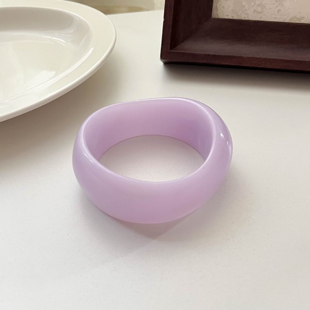 Europe American Style Translucent Acrylic Bangle Minority Design Smudged Hand Ring Women