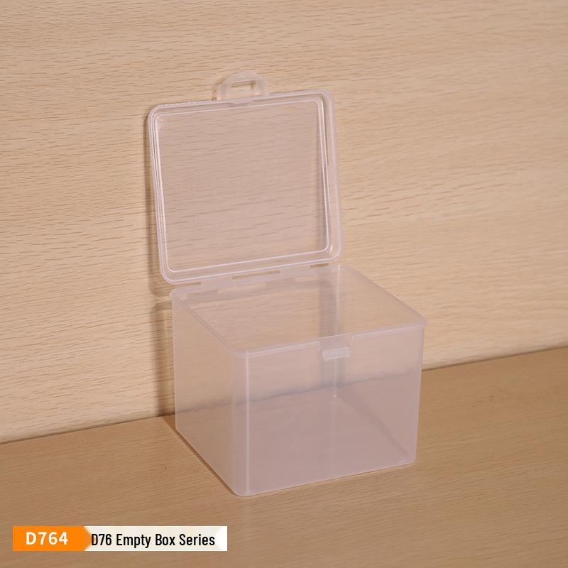 Square Transparent 5-Compartment PP Storage Box for Stationery, Cards, Parts, Jewelry & Cosmetics