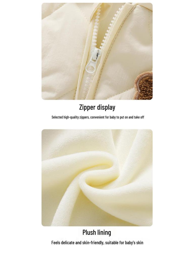 Baby Winter Jumpsuit: Warm Fleece-Lined Outerwear for Boys & Girls