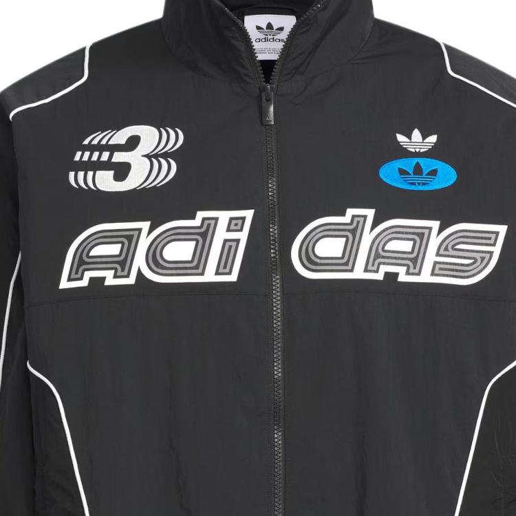 海外限定S ADIDAS レーシングジャケット black JM8033 ADIDAS】Originals レーシングジャケット black☆追跡可 (adidas