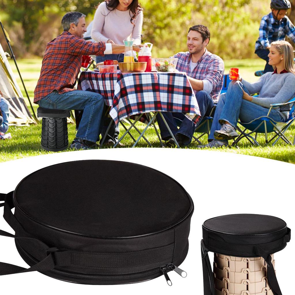 Folding Stool Carry Bag Round Organizer With Handle Portable Stool Storage Carry Bag For Photography Fishing Hiking Camping BBQ
