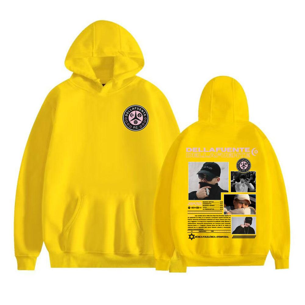 Rapper Dellafuente Fc Album 2026 Tour Cover Hoodies Men Women Fashion Hip Hop Street Sweatshirts Fleece Casual Oversized Hoodie