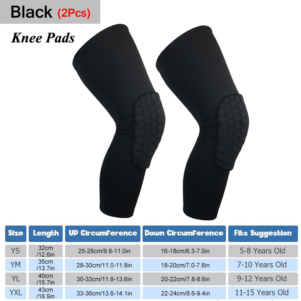 

Детские/Подростковые Спортивные Компрессионные Наколенники с Сотовой Структурой, Защитное Снаряжение для Баскетбола, Футбола, Волейбола, Велоспорта YXL