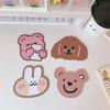 Cartoon Animal Bear Silicone Coaster Non-slip Insulation Cup Mat