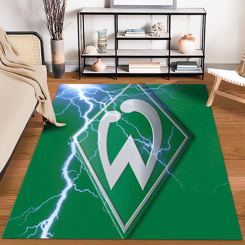 Green Lightning Logo Designed floor mat, suitable as a non-slip mat for the living room or bedroom sofa