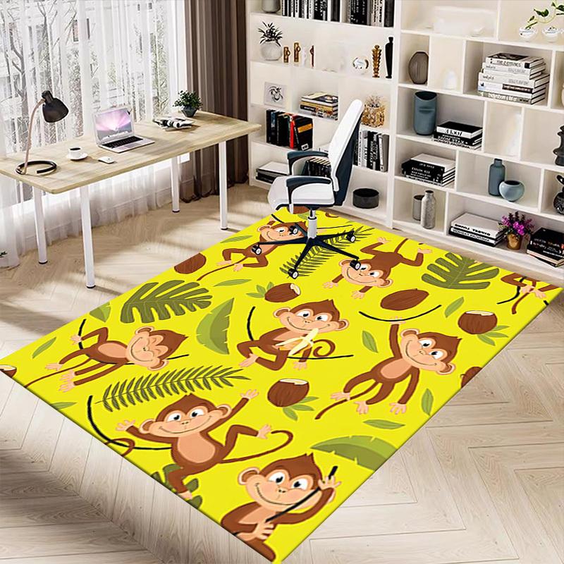 1PC monkey bananas Extra Large Non-Slip Floor carpet, Office, family, bedroom, Studio - Large Area Rug Indoor Rugs, Vibrant Colors-W265