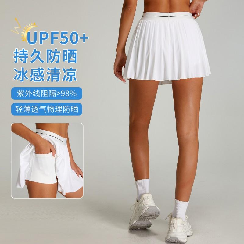 Womens Quick-Dry UV Protection Yoga Skirt With Built-in Shorts Tennis Badminton Running Gym Outdoor Activities