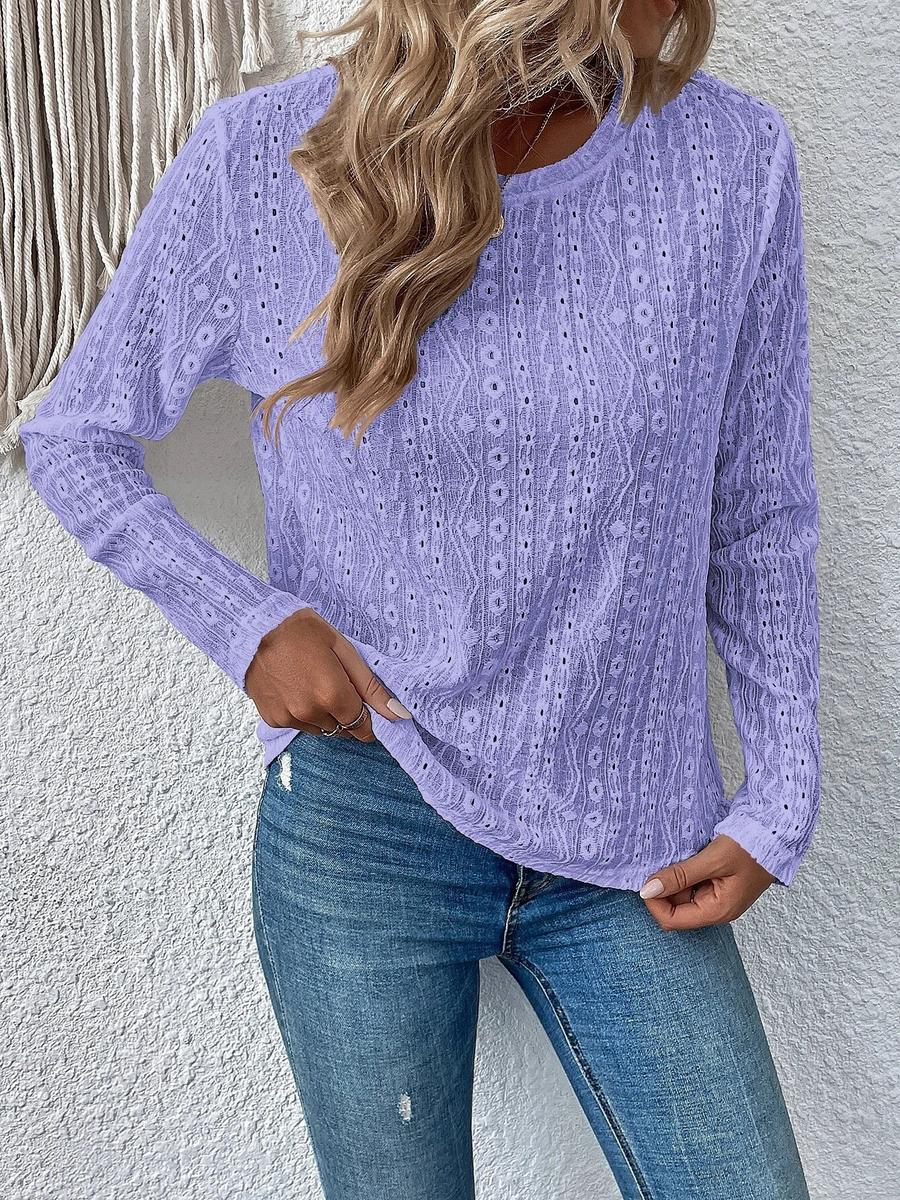

Women s Outwear Set Sleeveless Top Ribbed Lace Casual Work Commute T-Shirt XL темно-фіолетовий колір