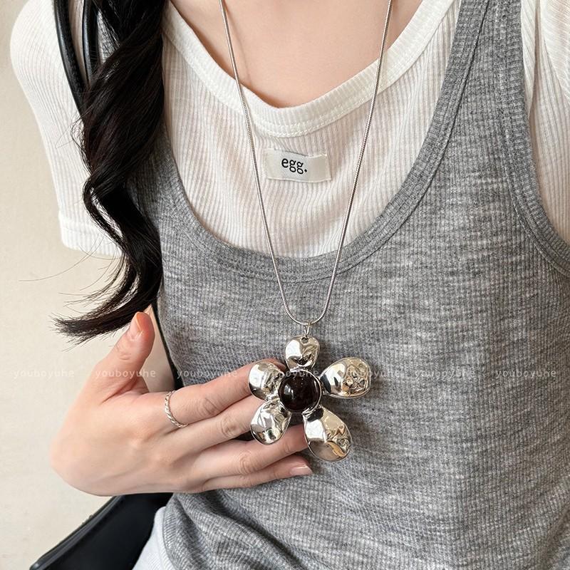 Colier Pandantiv Cruce Metalică Rășină Galbenă Transparentă Stil Retro Lanț Gât Pentru Femei Bărbați Cuplu