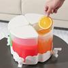 4 Grid Beverage Dispenser Rotatable Tea Jug Party Drinkware Drink Dispenser  Summer