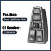 Power Window Switch, Front Left Driver Side Window Control Switch No.22569484 for Volvo VNL 2005-2016 Black, 1pcs