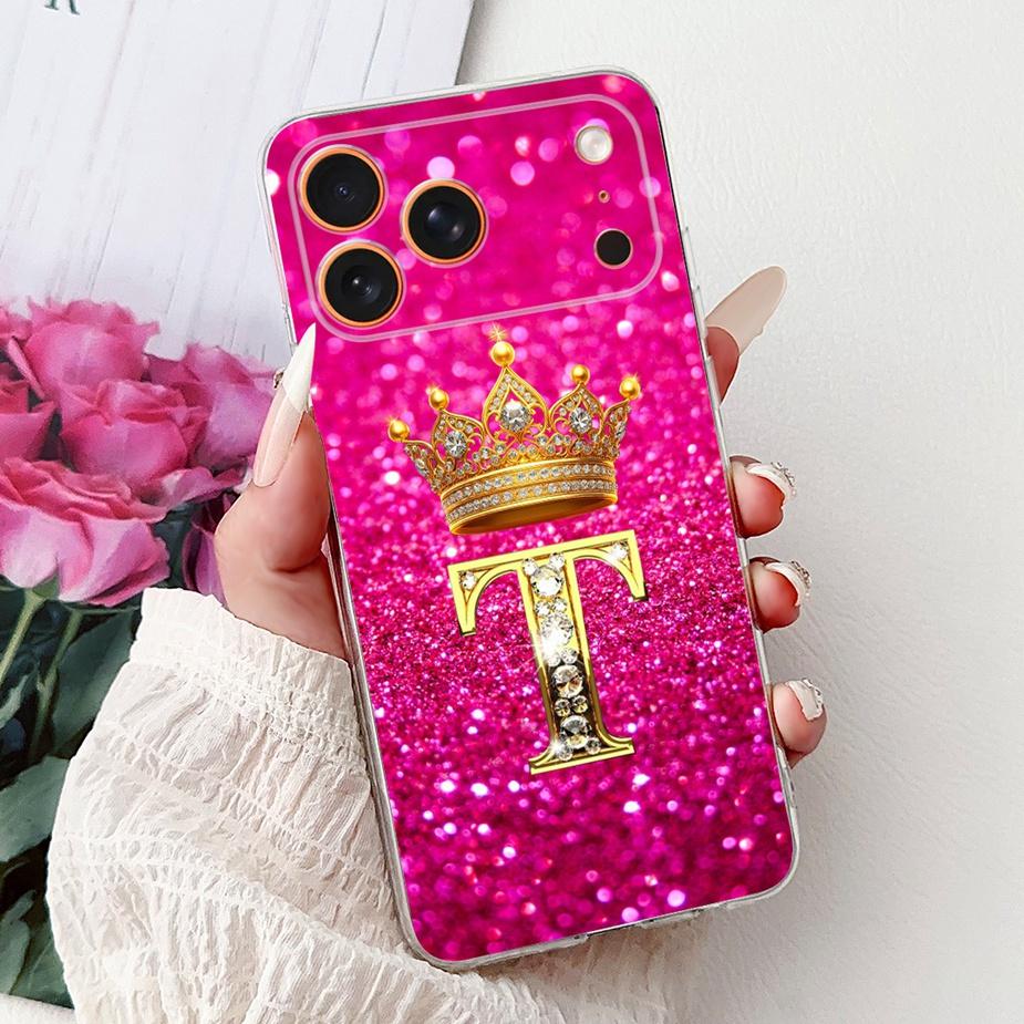 For Apple iPhone 17 Pro Max Case New Crown Letters Cover Soft Slim Phone Case For iPhone 17 Air iPhone17 Pro Max Back Cover Bags