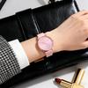 BUREI Analog Quartz Rose Pink Leather Perfect for Commuting and School Women's Watch, Gold, Waterproof, Band, Stylish, Casual, Popular, Slim,