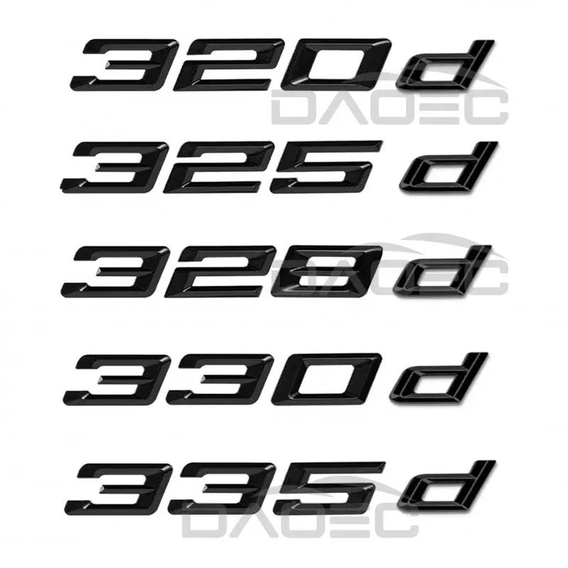 Car 3D ABS Trunk Letters Logo Badge Emblem Decals Sticker For BMW 3 Series 320d 325d 328d 330d 335d E46 E90 E91 F30 F31 F34 G20 CJ6