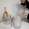 Harmony Home Portable European-Style Glass Ice Bucket for Household Bar and KTV