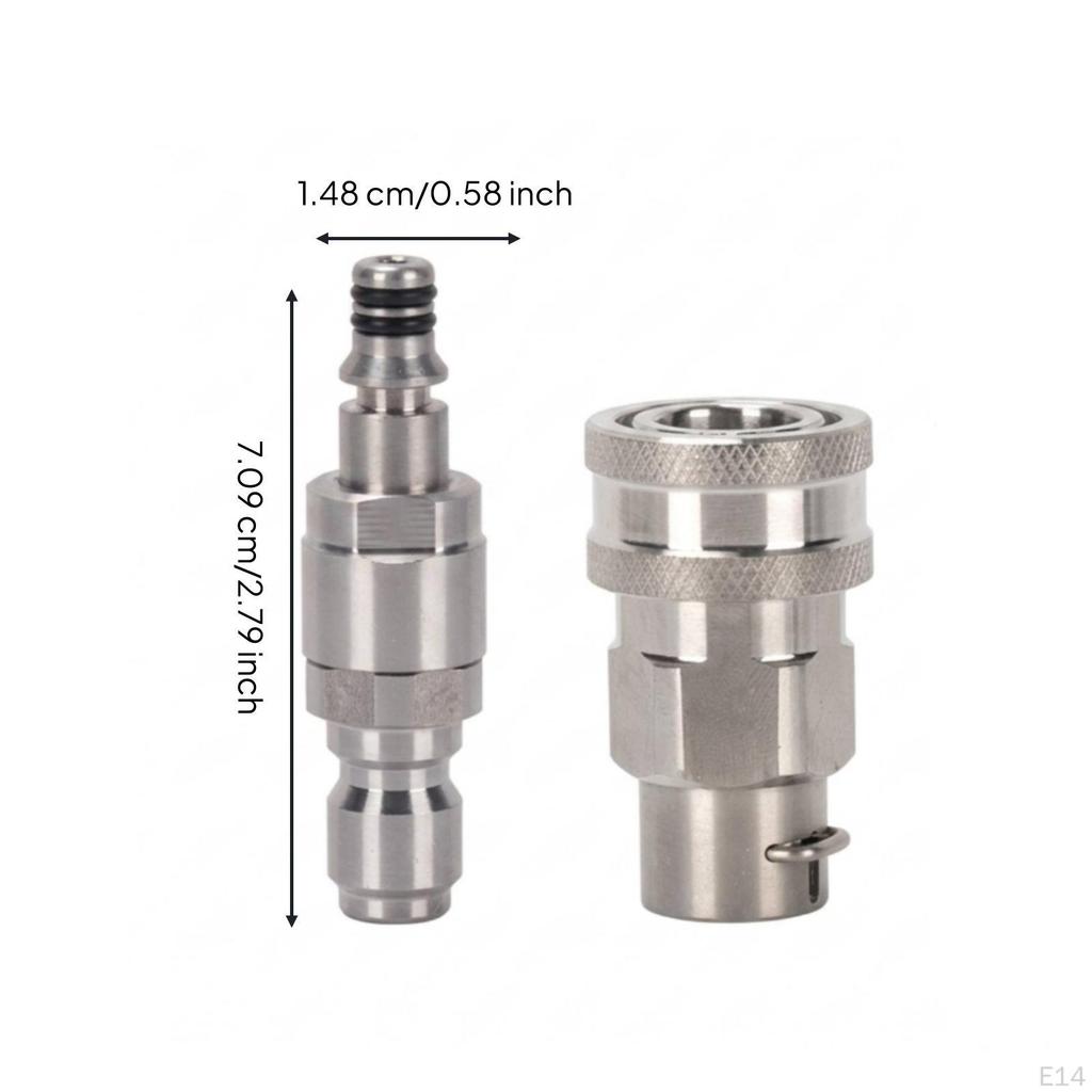 Pressure Washer Hose Fittings with Quick Release AntiTwist Disconnect Kit