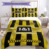 Borussia Dortmund Spersonalizuj swoje imię Pościel Oddychająca Poszewka na Kołdrę z Poszewkami Dekoracja Domu Prezent Urodzinowy