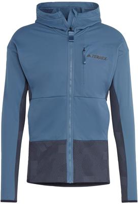 Bunda Adidas Terrex Jacket Zupahike s kapucňou z fleecu wonder steel