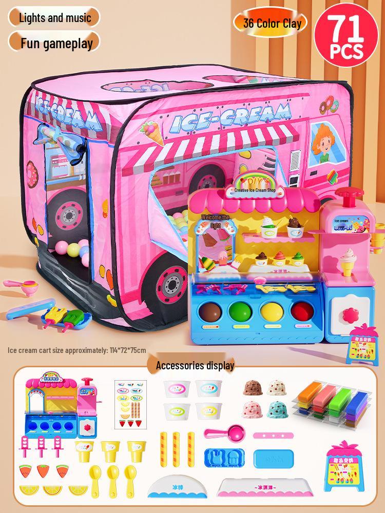 Princess Ice Cream Pretend Play Set for Girls Ages 3-6: Birthday Gift for Little Influencers
