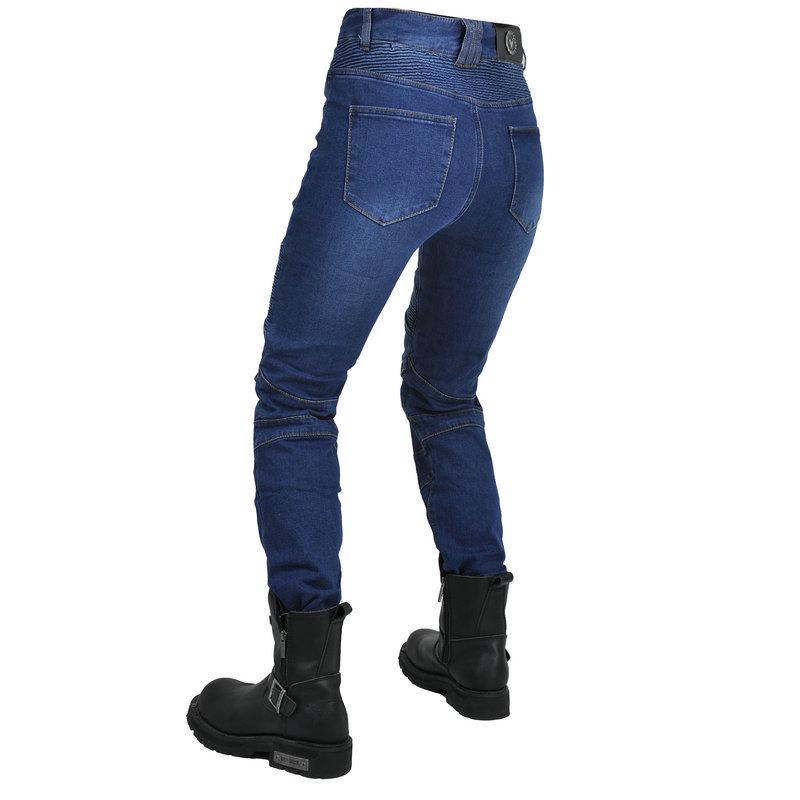 VOLERO Women's Casual Retro Stretch Motorcycle Jeans: Biker Pants for Racing & Anti-fall Protection