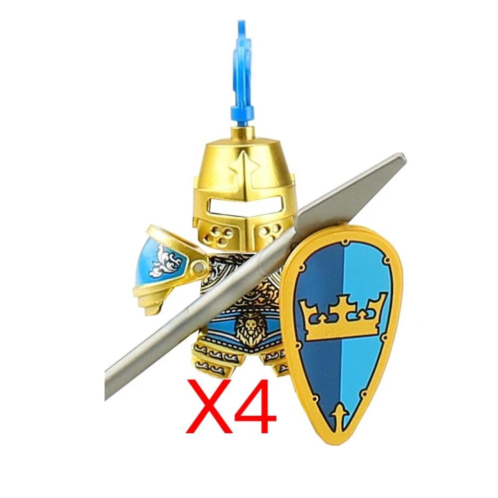 Mittelalterliche Burgsoldaten Actionfiguren Baustein Drache Anime Ritter Zubehör Kriegspferd Miliz Helm Schild Spielzeug Geschenk B15