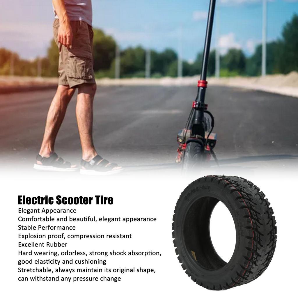 Electric Scooter Tire Replacement Elastic Cushioning Non Slip Rubber Vacuum Outer Tire
