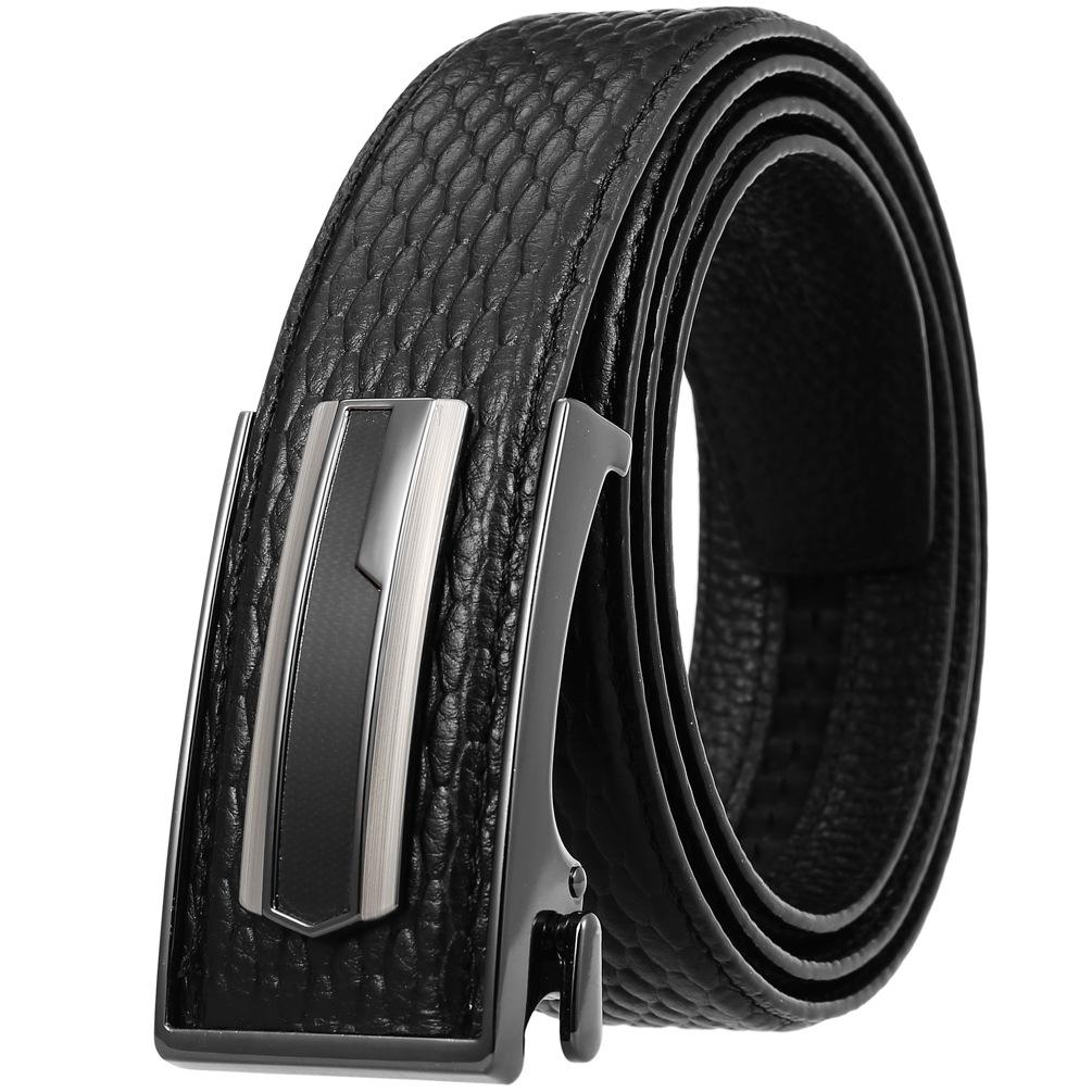 First Layer Cowhide Belt, Automatic Inner Buckle Men'S Belt Ly36-21783-5