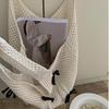 Women Crochet Tote Candy Bag Fashion Knitted Large Capacity Woven Shoulder Bags Solid Color Simple Shopping Bag for Summer Beach CLE
