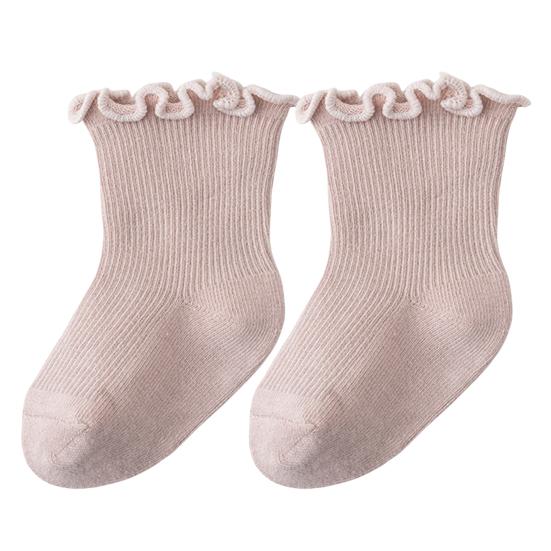 1 Pereche Șosete de Bumbac pentru Fetițe cu Volane Șosete de Gleznă de Prințesă pentru Copii Mici Șosete Medii Grosime Primăvară și Toamnă Șosete pentru Copii