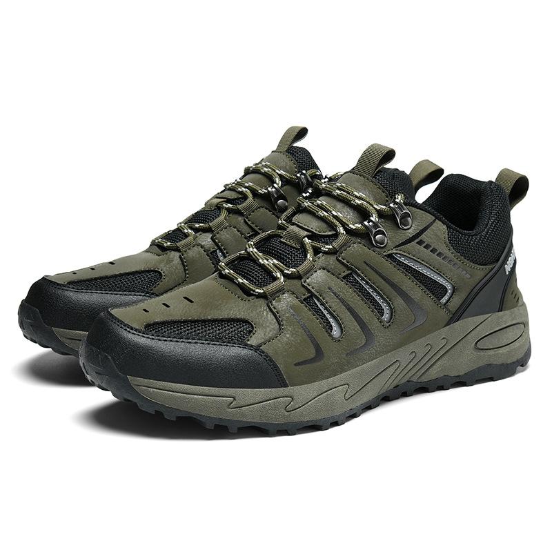2025 large size four-season men's shoes mountaineering shoes non-slip rubber shoes outdoor travel leisure sports hiking shoes