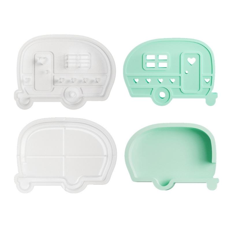

2Pcs Toy Bus Silicone Candle Stand Molds for Epoxy Resin Candle Holder Tealight Stand Bus Silicone Candlestick Molds