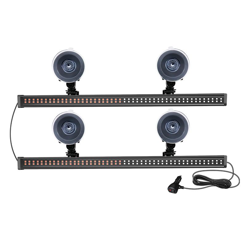 2PCS Car Strobe Lights 96LED Front Windshield Flash Emergency Lamp Bar for Car Suv Roof Top Strobe Warning Lights Assembly
