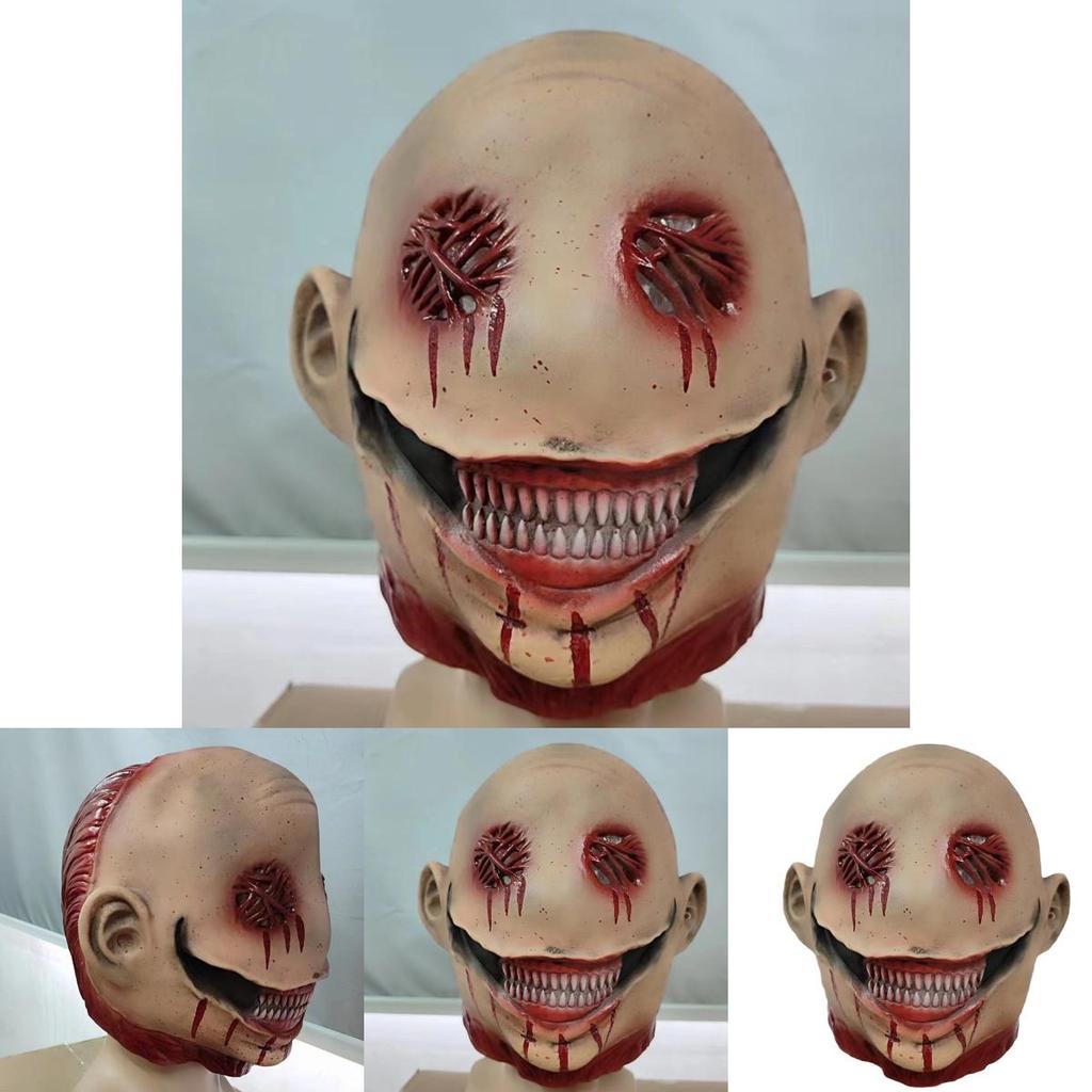 Horror Clown Mask With Latex Construction For Halloween Party And Cosplay