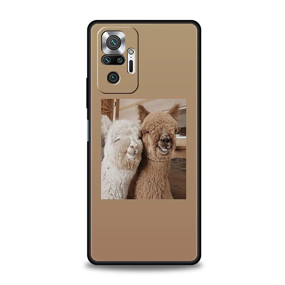 Kawaii Alpaka schönes Handyhülle für Xiaomi Redmi Note 13 12 5G 11 10 Pro Plus 4G 9S 9 8 7 9T 13C 12C 10C 9C 9A Silikonhülle