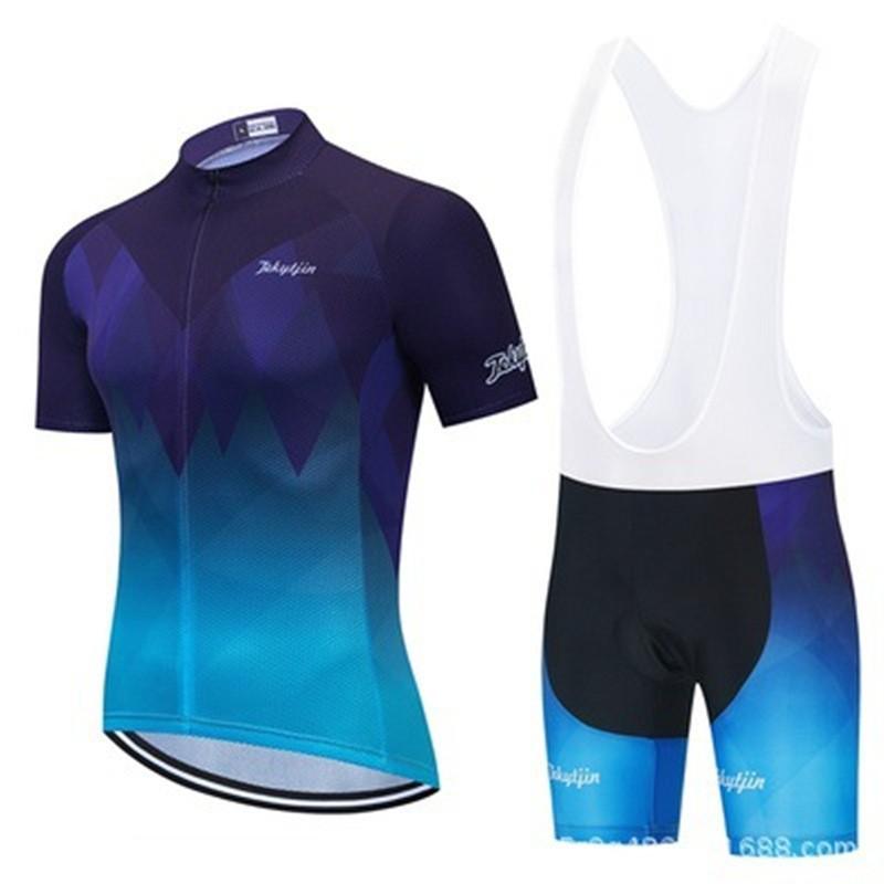 Cycling Clothes Short-sleeved Bicycles Men Women Quick-drying Breathable Mountain Bike Silicone Jacket Shorts Braces